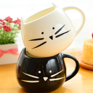 1PCS-cute-white-black-cat-mug-Milk-ceramic-creative-juice-coffee-Porcelain-Tea-cup-and-mug